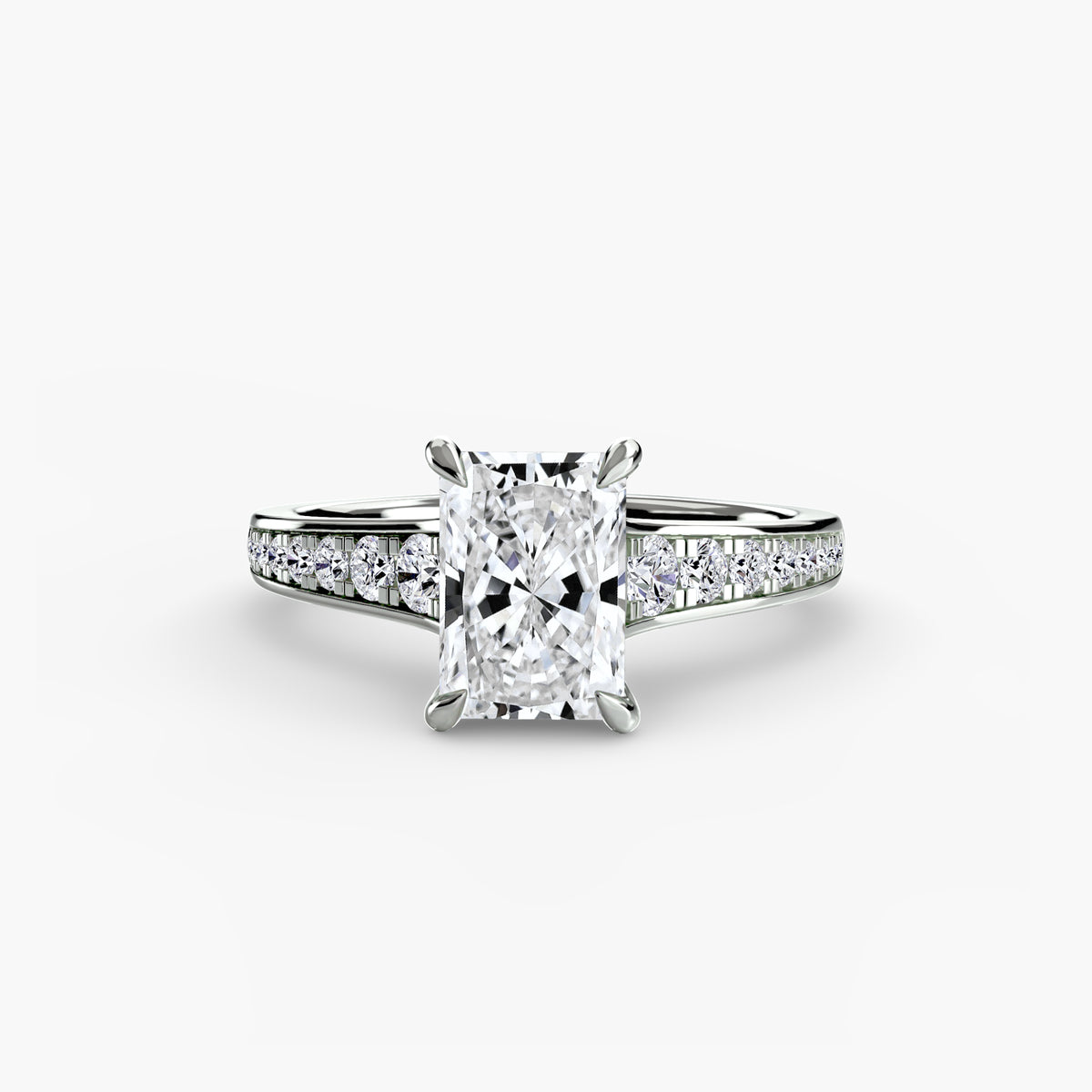 Solitaire with Pavé 7 – Ringfassung / Ring setting