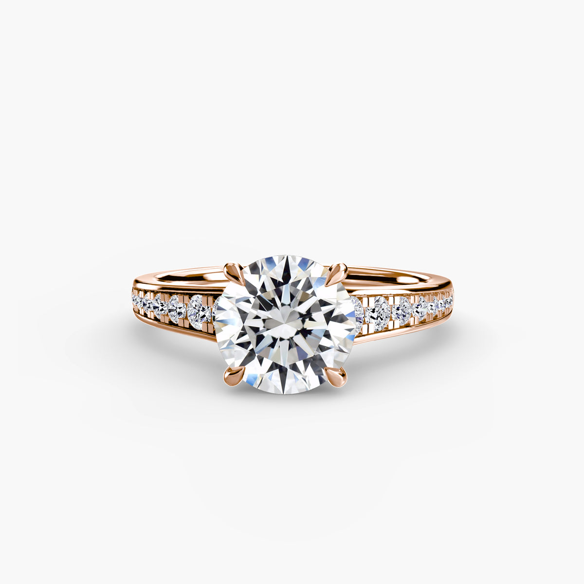 Solitaire with Pavé 7 – Ringfassung / Ring setting