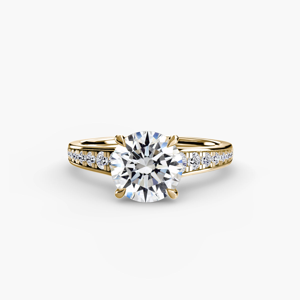 Solitaire with Pavé 7 – Ringfassung / Ring setting