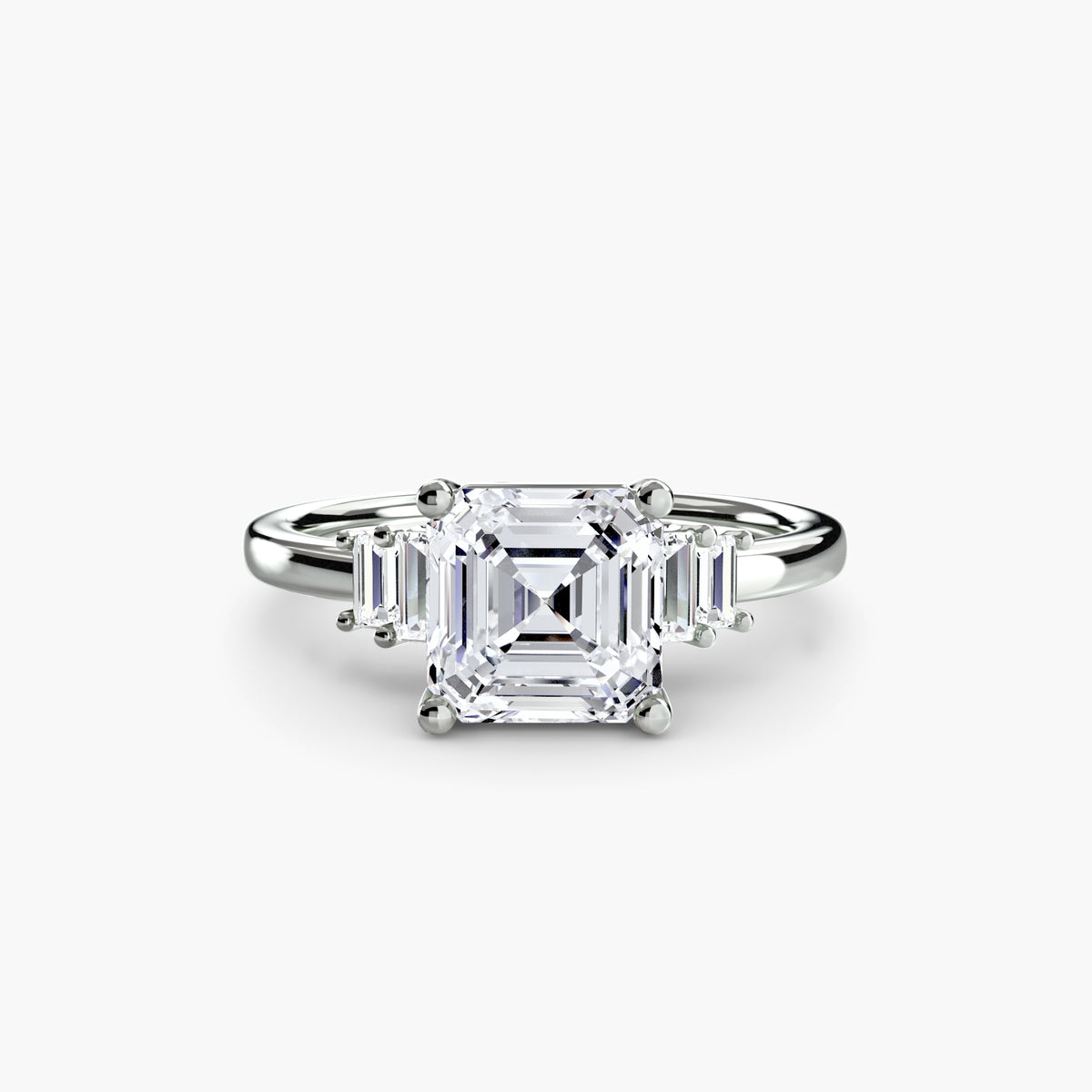 Baguette Accent Solitaire – Ringfassung / Ring setting