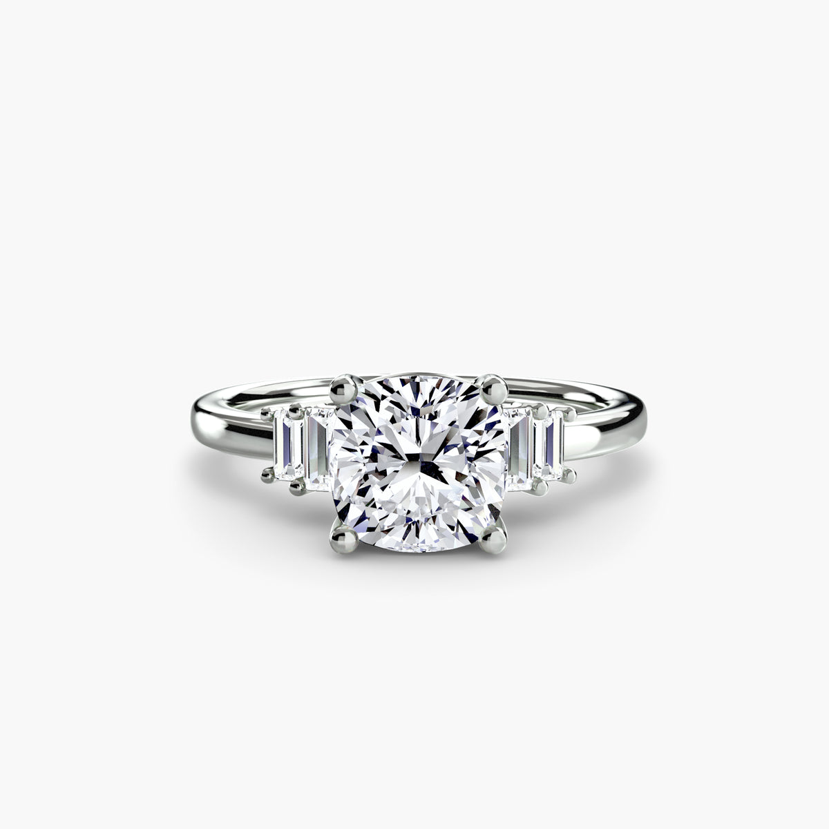 Baguette Accent Solitaire – Ringfassung / Ring setting