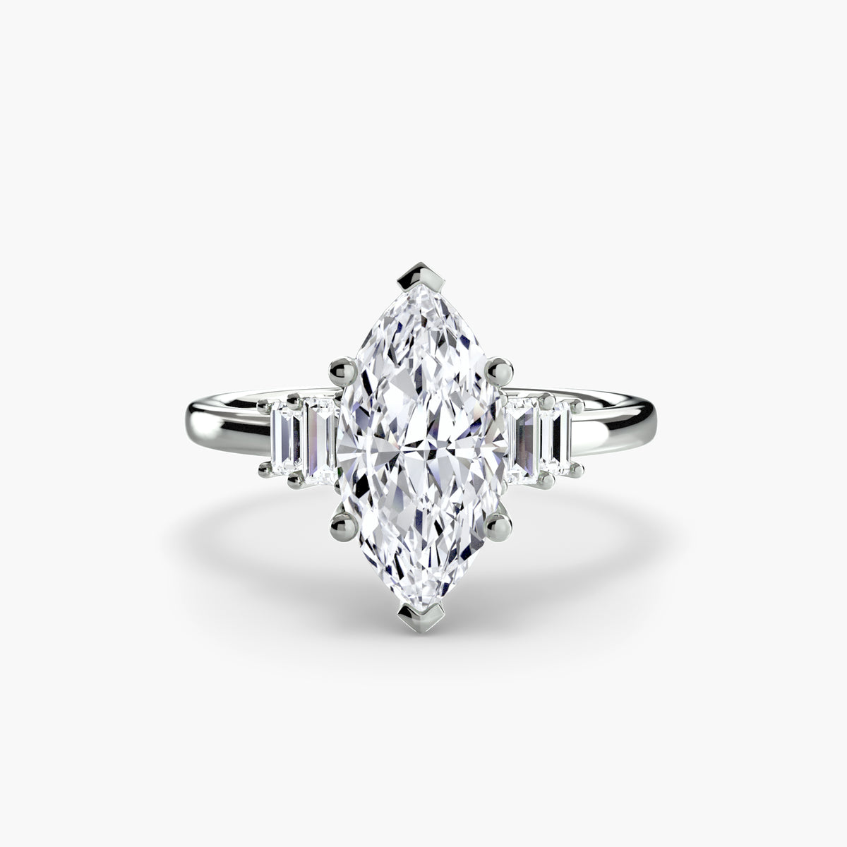 Baguette Accent Solitaire – Ringfassung / Ring setting