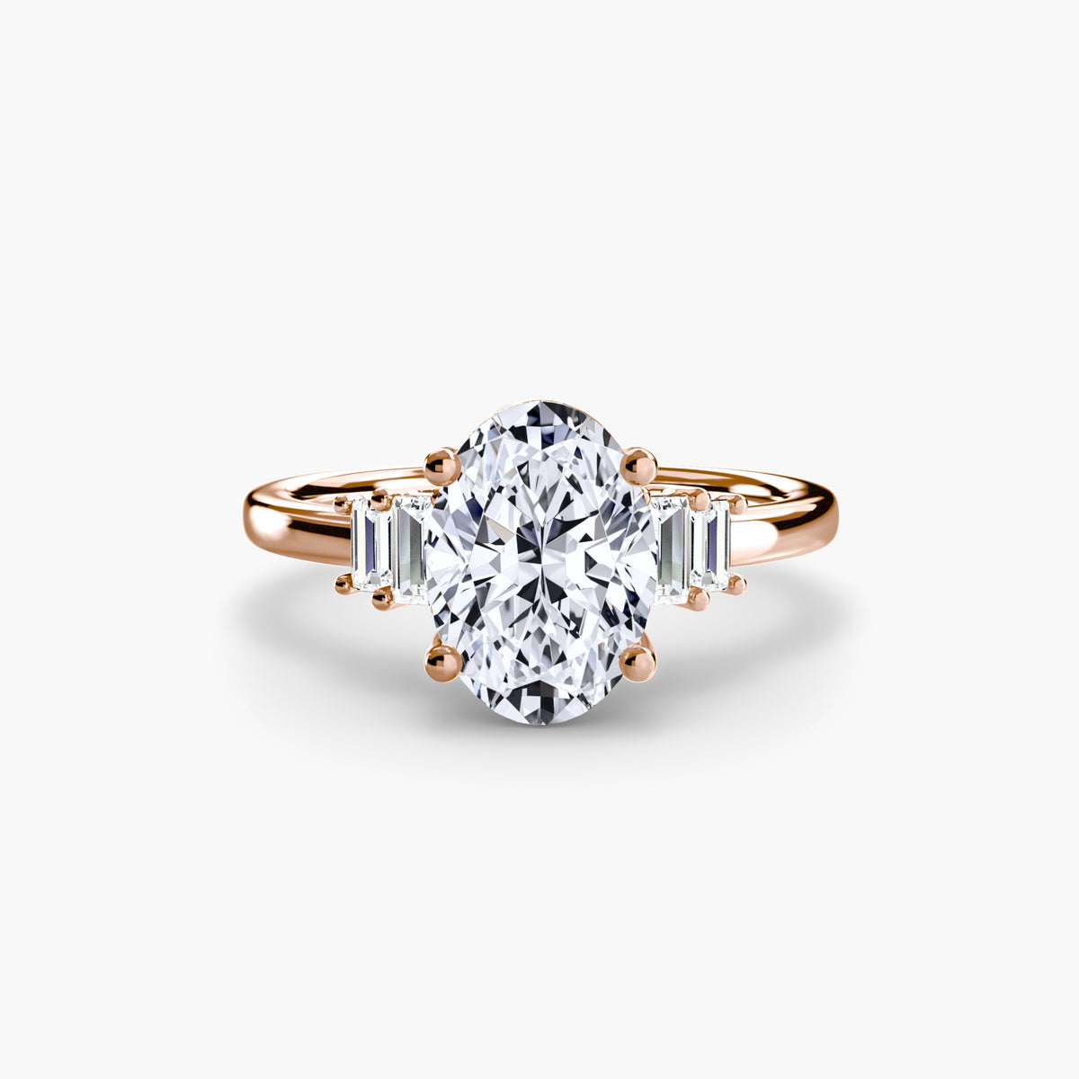 Baguette Accent Solitaire – Ringfassung / Ring setting