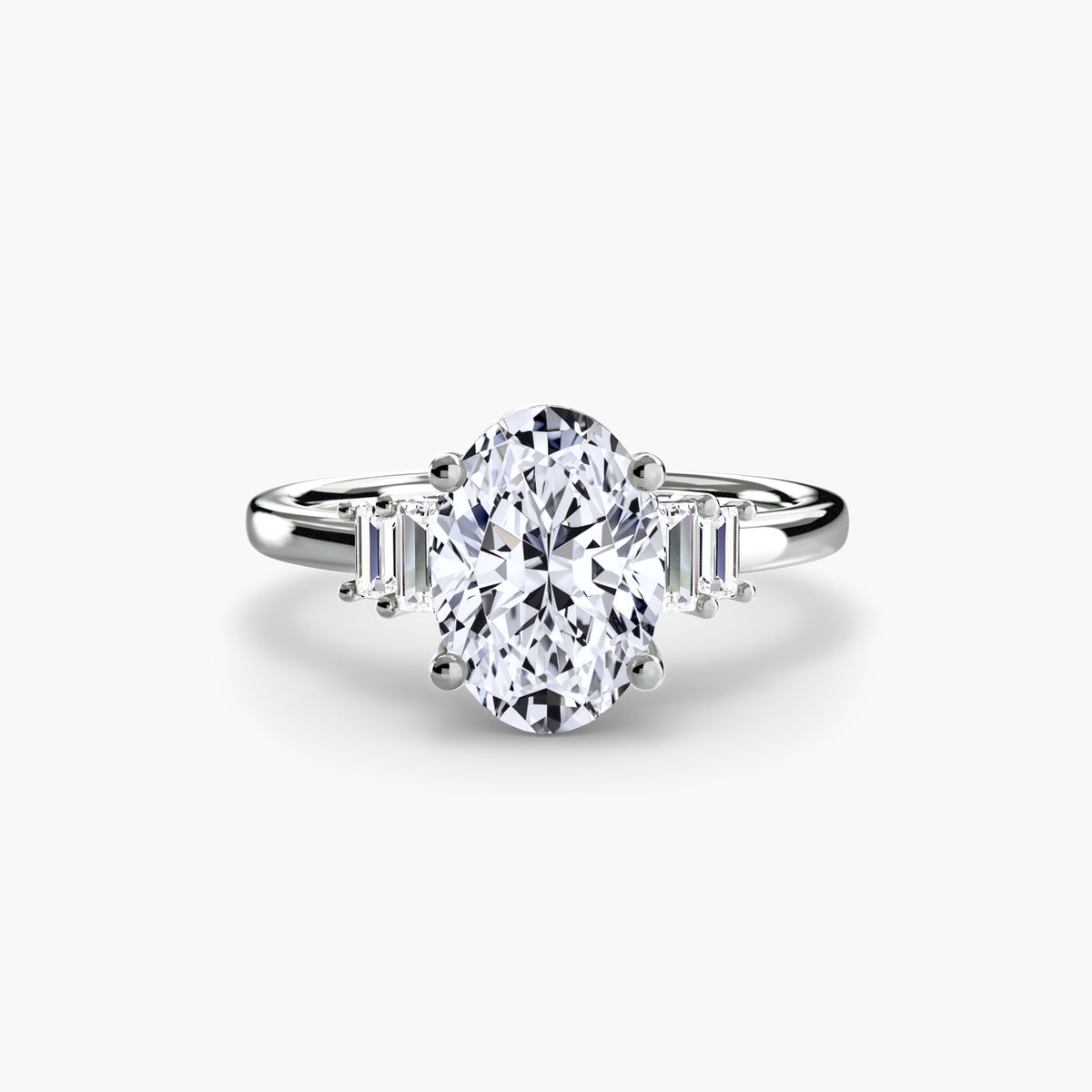 Baguette Accent Solitaire – Ringfassung / Ring setting