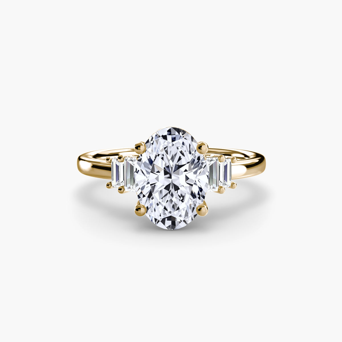 Baguette Accent Solitaire – Ringfassung / Ring setting
