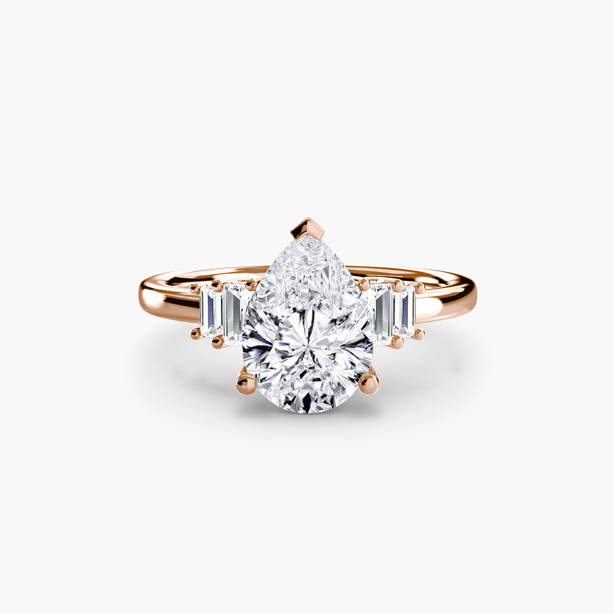 Baguette Accent Solitaire – Ringfassung / Ring setting