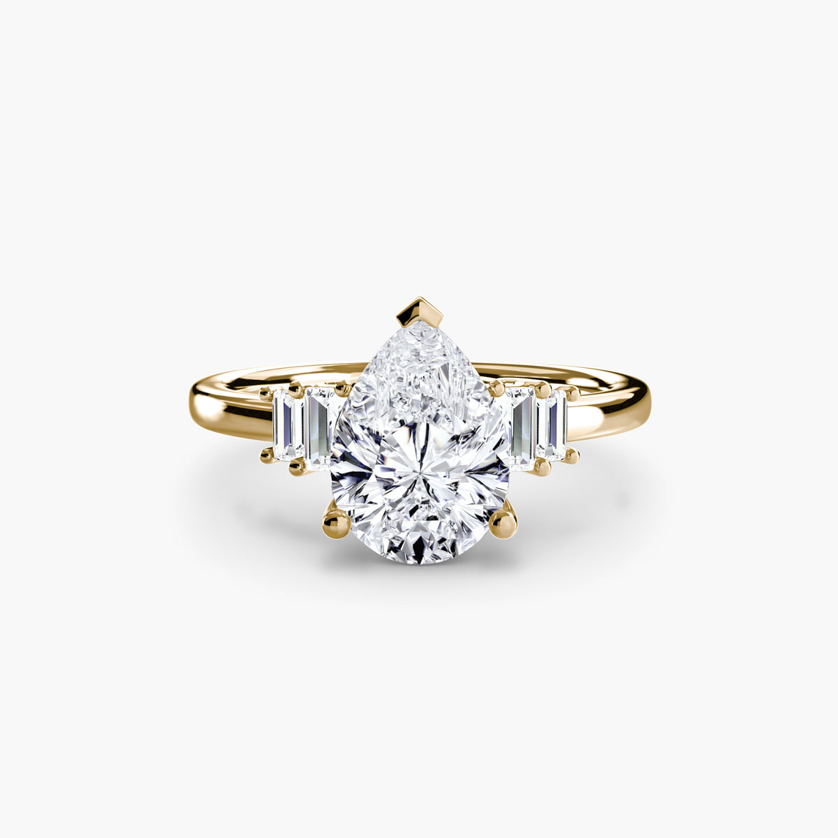 Baguette Accent Solitaire – Ringfassung / Ring setting