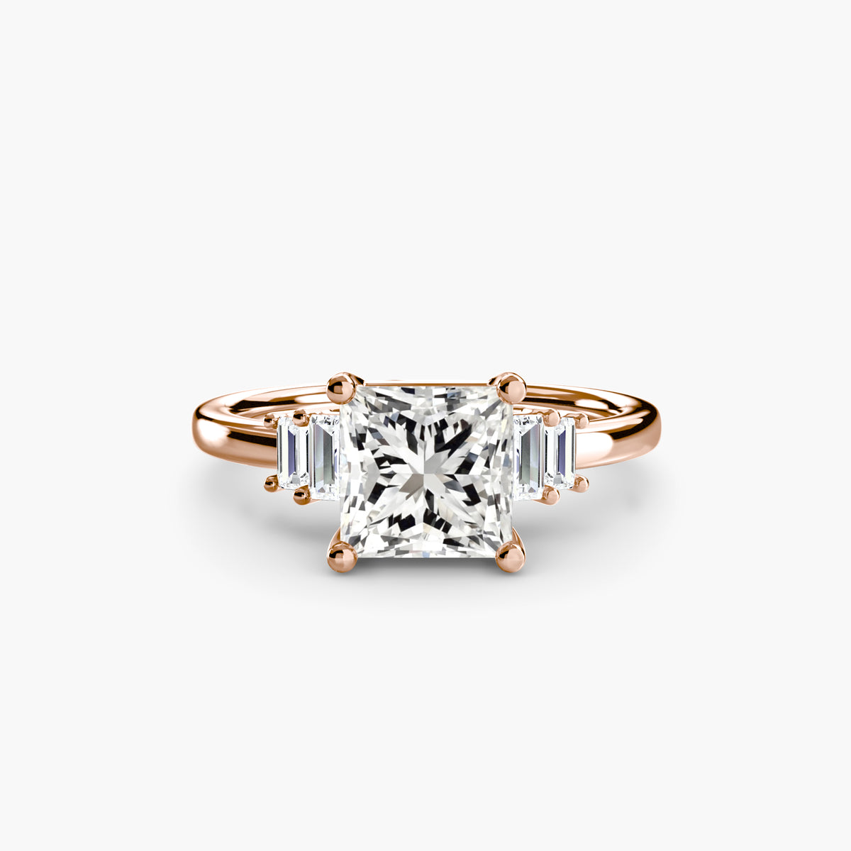 Baguette Accent Solitaire – Ringfassung / Ring setting
