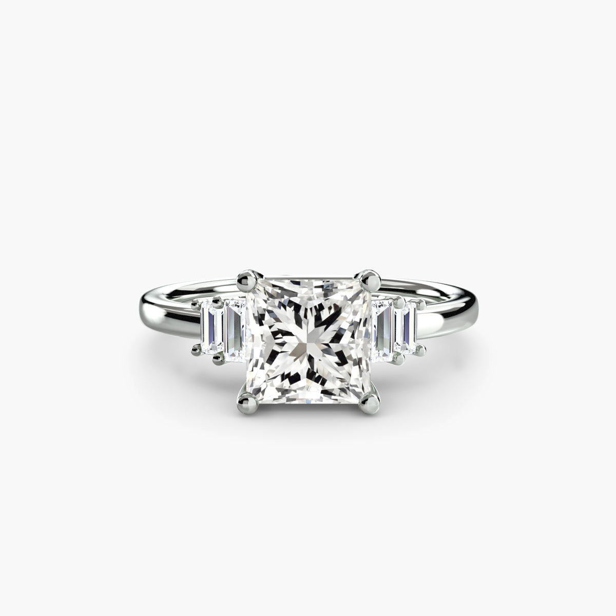 Baguette Accent Solitaire – Ringfassung / Ring setting