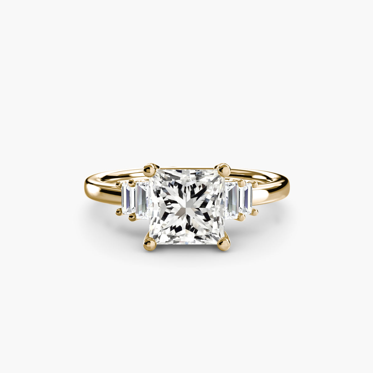 Baguette Accent Solitaire – Ringfassung / Ring setting