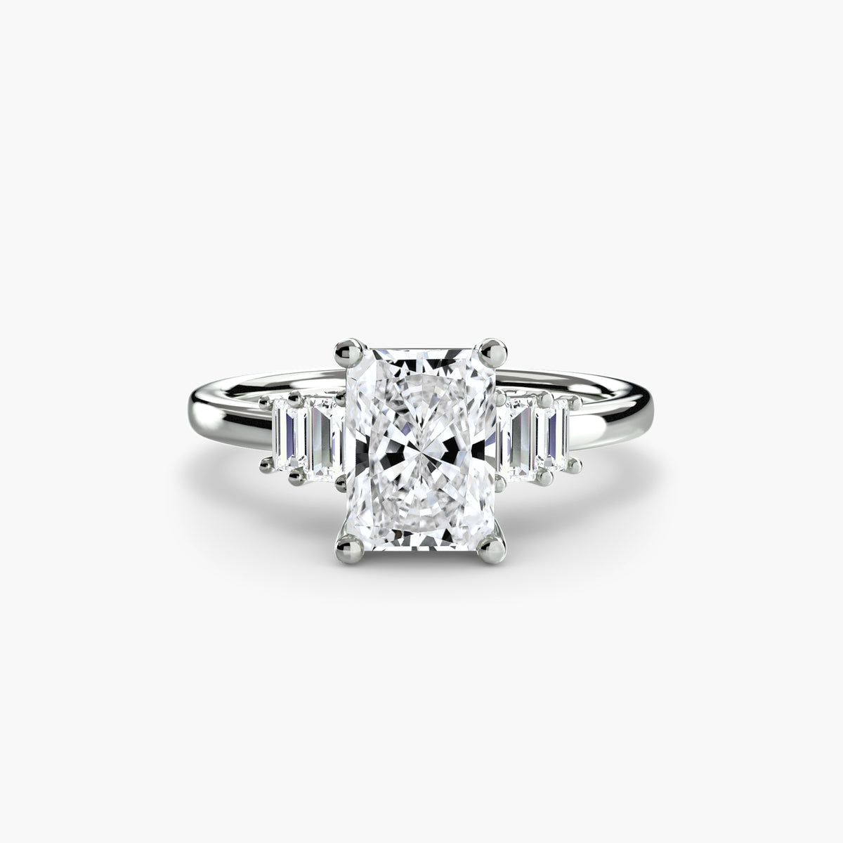 Baguette Accent Solitaire – Ringfassung / Ring setting