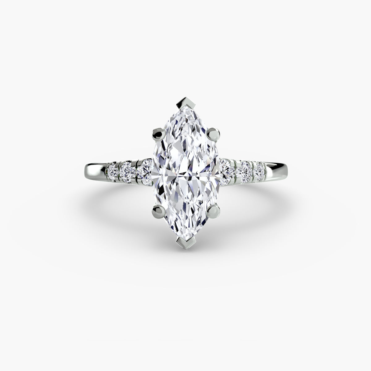Solitaire with Shoulder Accents – Ringfassung / Ring setting
