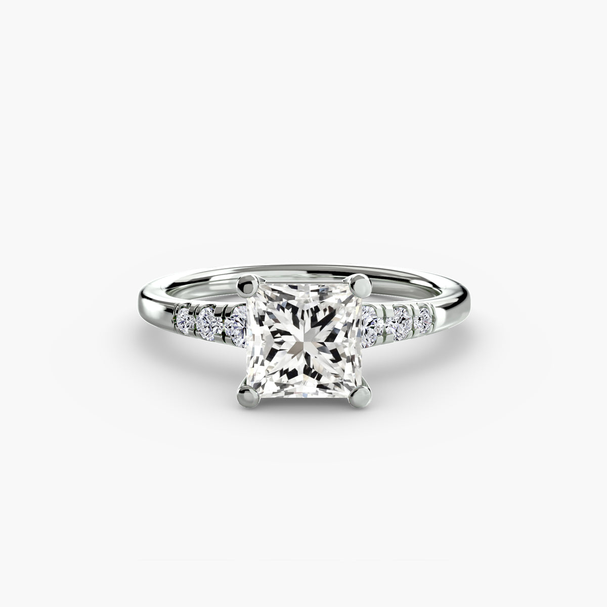 Solitaire with Shoulder Accents – Ringfassung / Ring setting