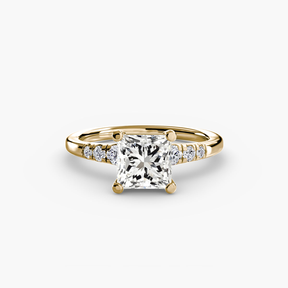 Solitaire with Shoulder Accents – Ringfassung / Ring setting
