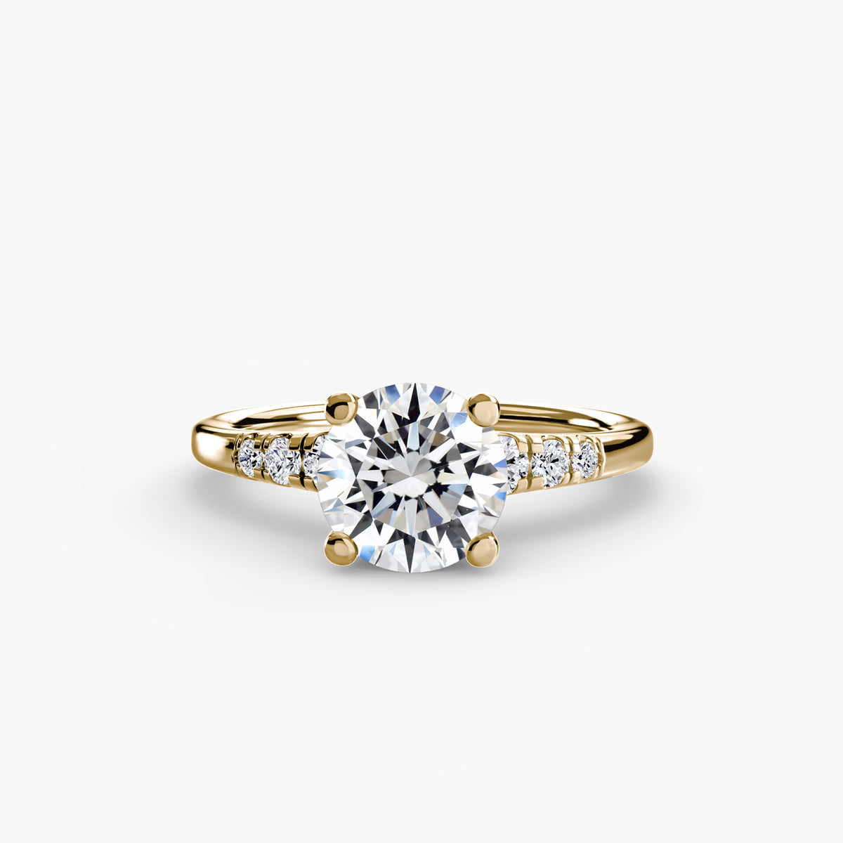 Solitaire with Shoulder Accents – Ringfassung / Ring setting