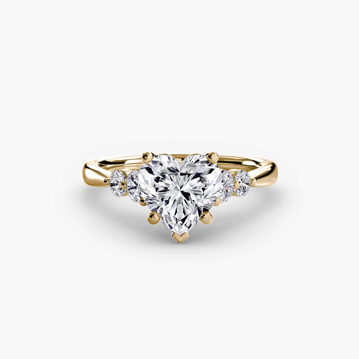 Solitaire with Shoulder Accents 2 – Ringfassung / Ring setting