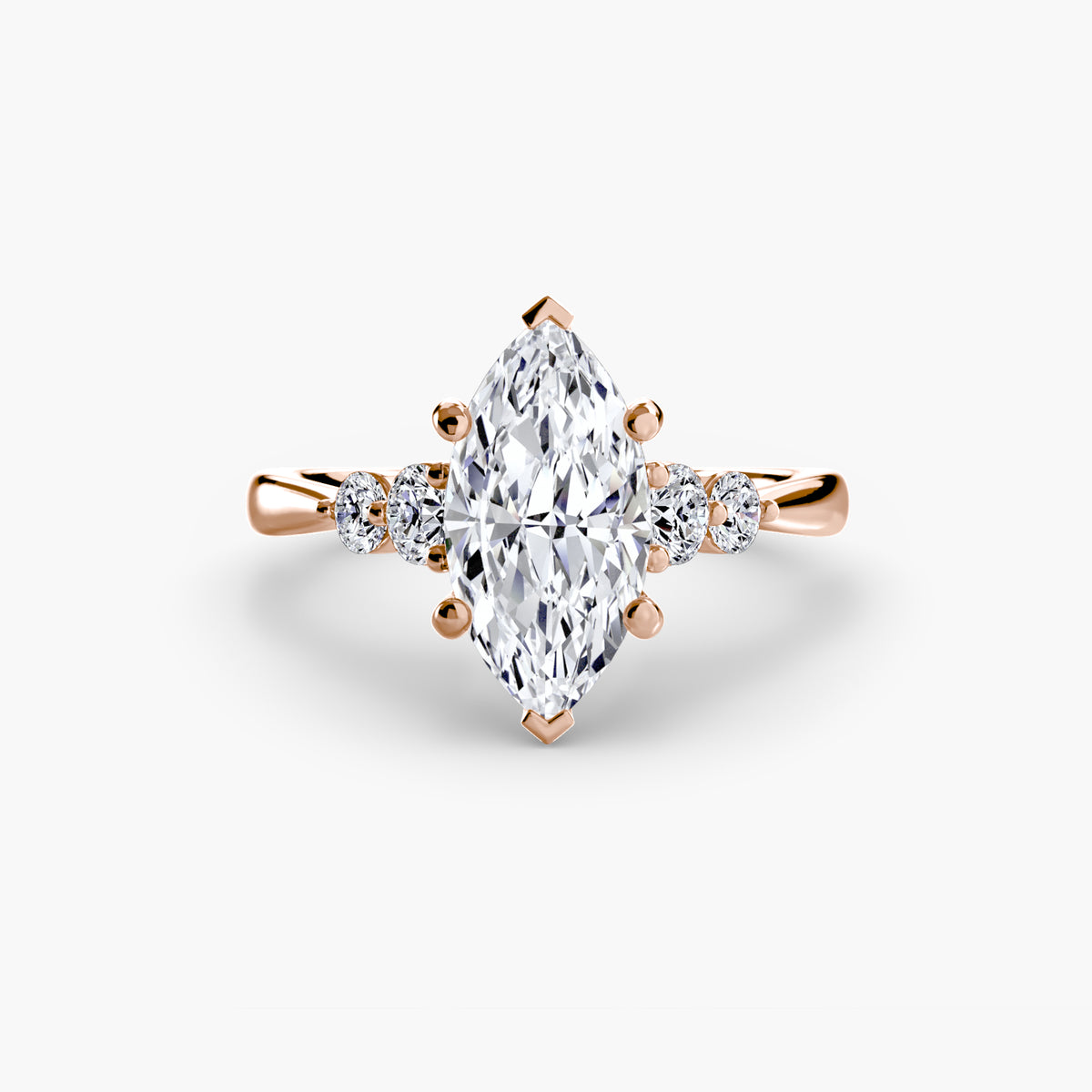 Solitaire with Shoulder Accents 2 – Ringfassung / Ring setting
