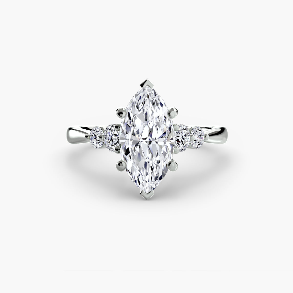 Solitaire with Shoulder Accents 2 – Ringfassung / Ring setting