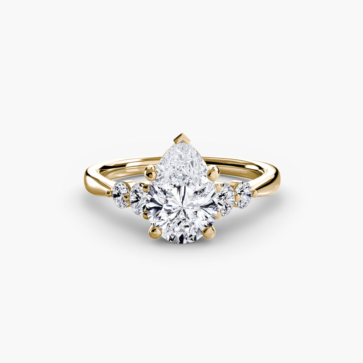Solitaire with Shoulder Accents 2 – Ringfassung / Ring setting