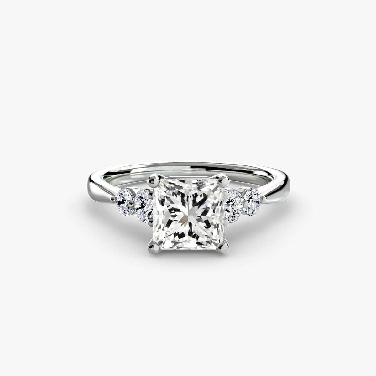 Solitaire with Shoulder Accents 2 – Ringfassung / Ring setting