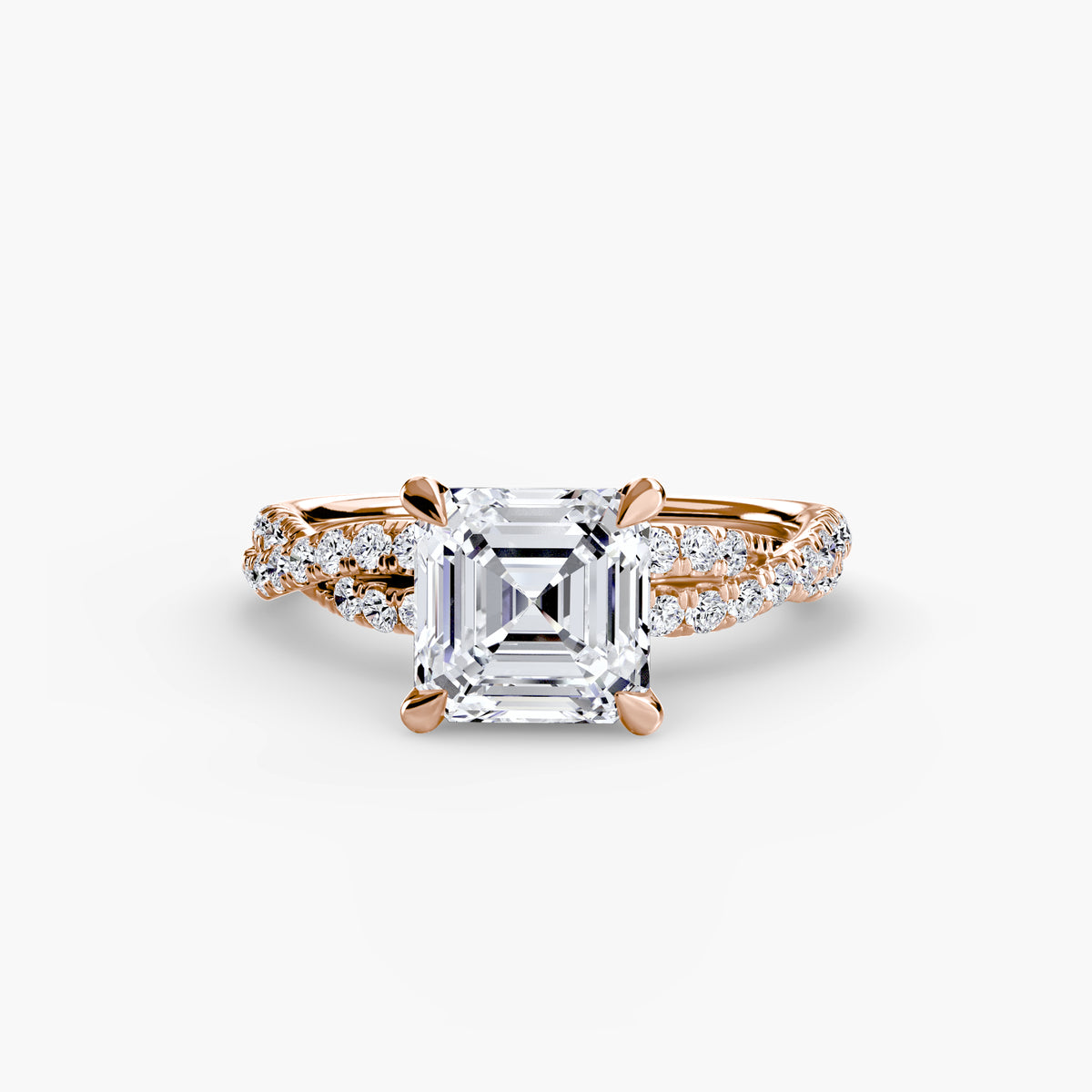 The Twisted Pavé Solitaire – Ringfassung / Ring setting