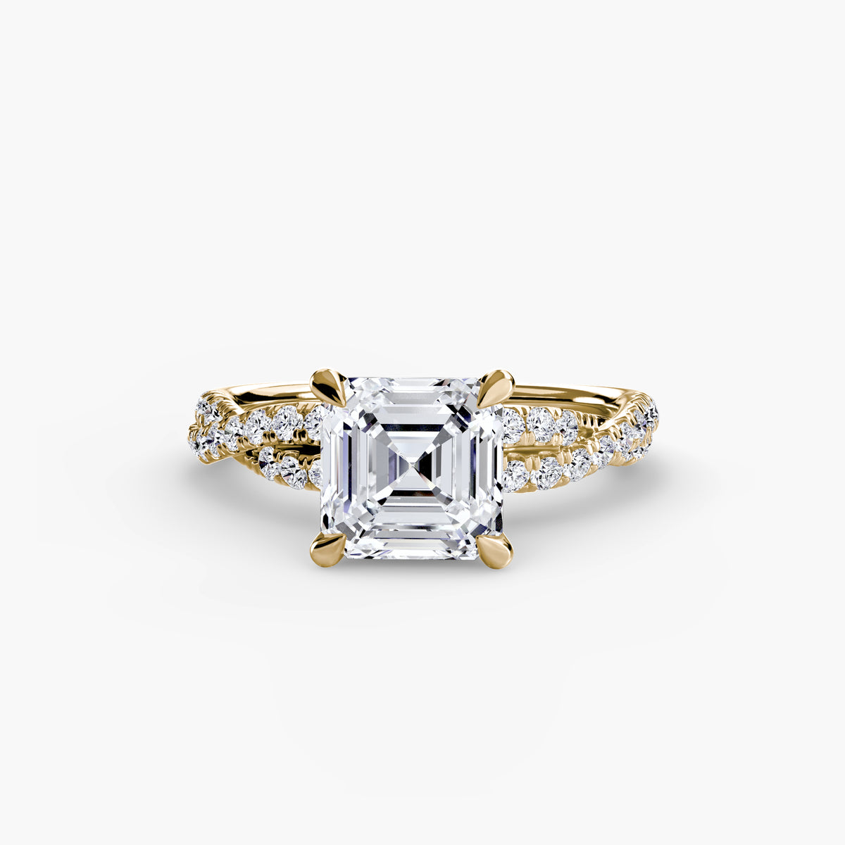 The Twisted Pavé Solitaire – Ringfassung / Ring setting