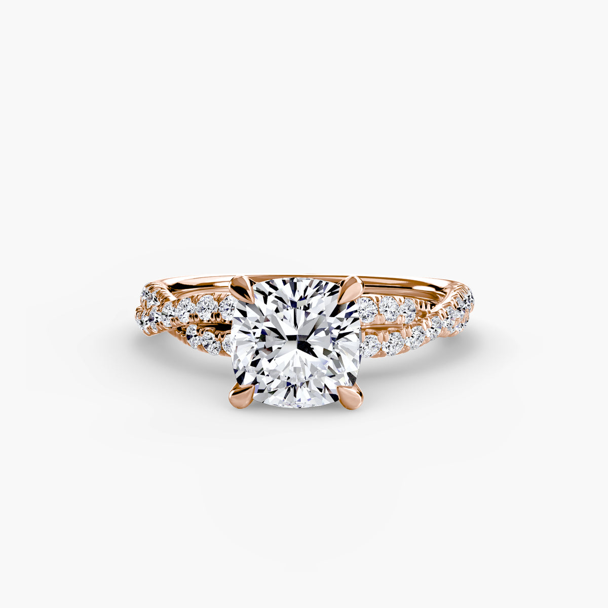 The Twisted Pavé Solitaire – Ringfassung / Ring setting