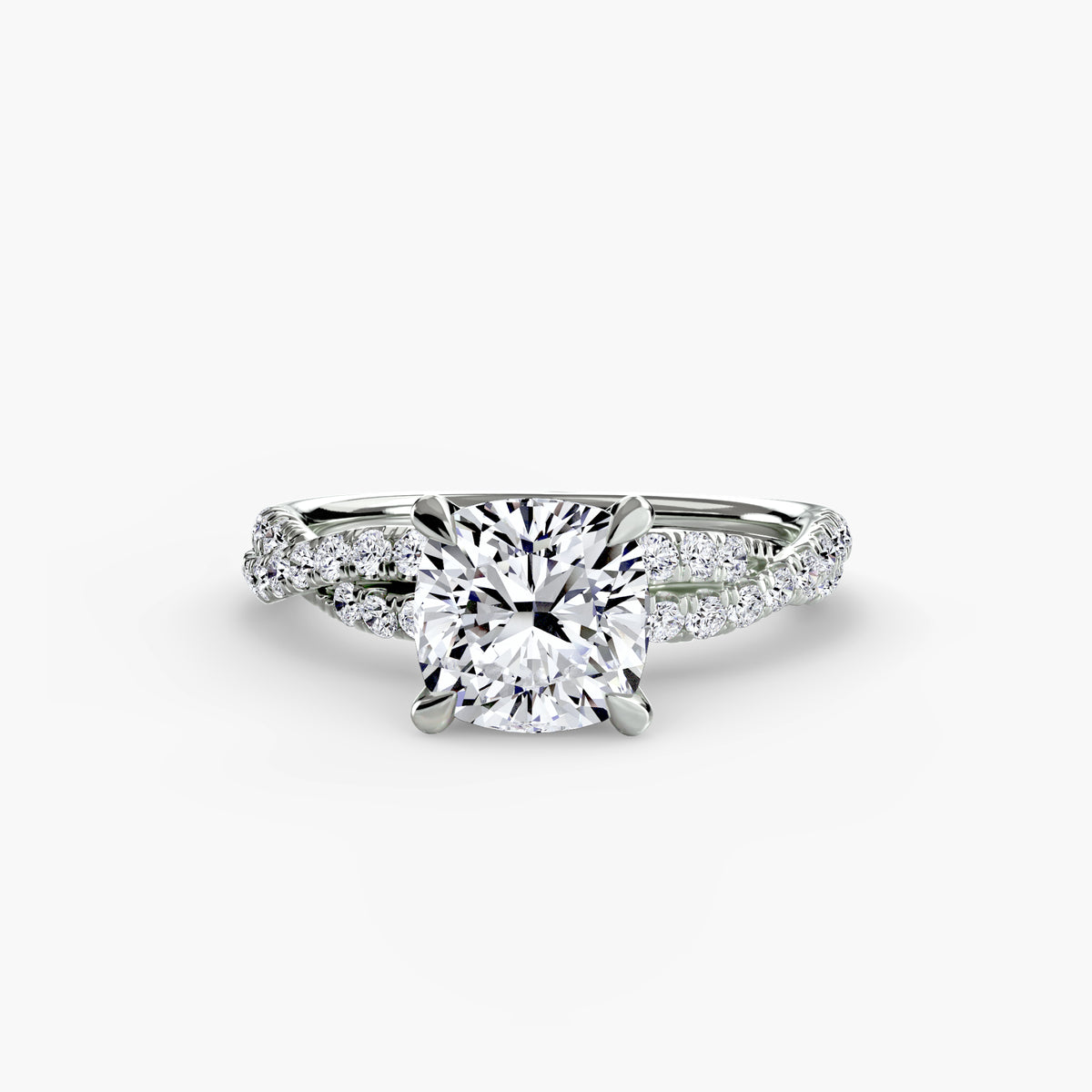 The Twisted Pavé Solitaire – Ringfassung / Ring setting