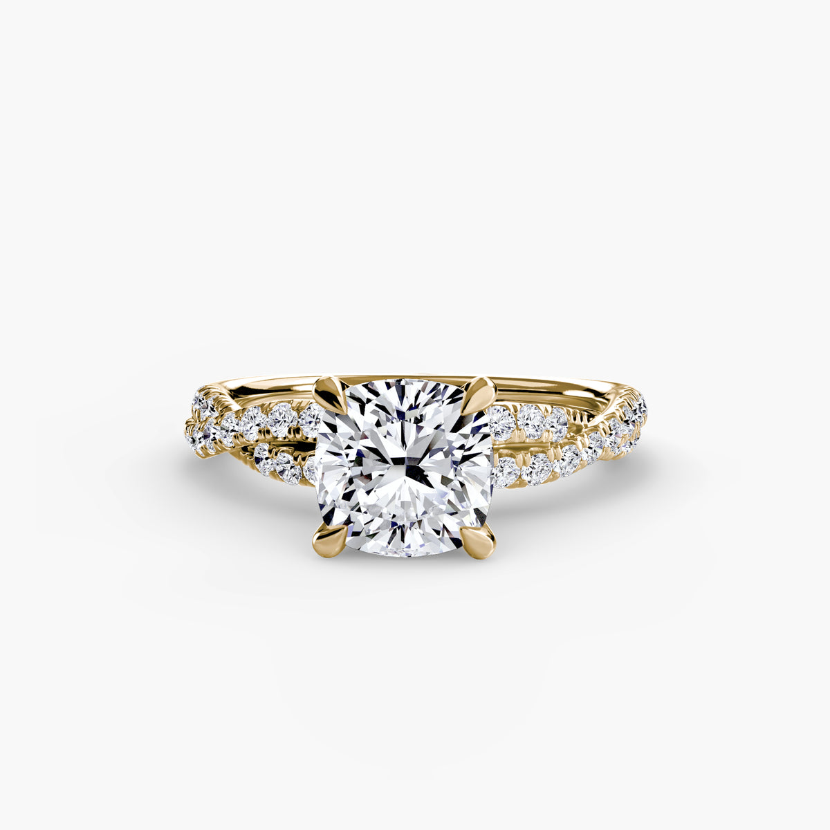 The Twisted Pavé Solitaire – Ringfassung / Ring setting
