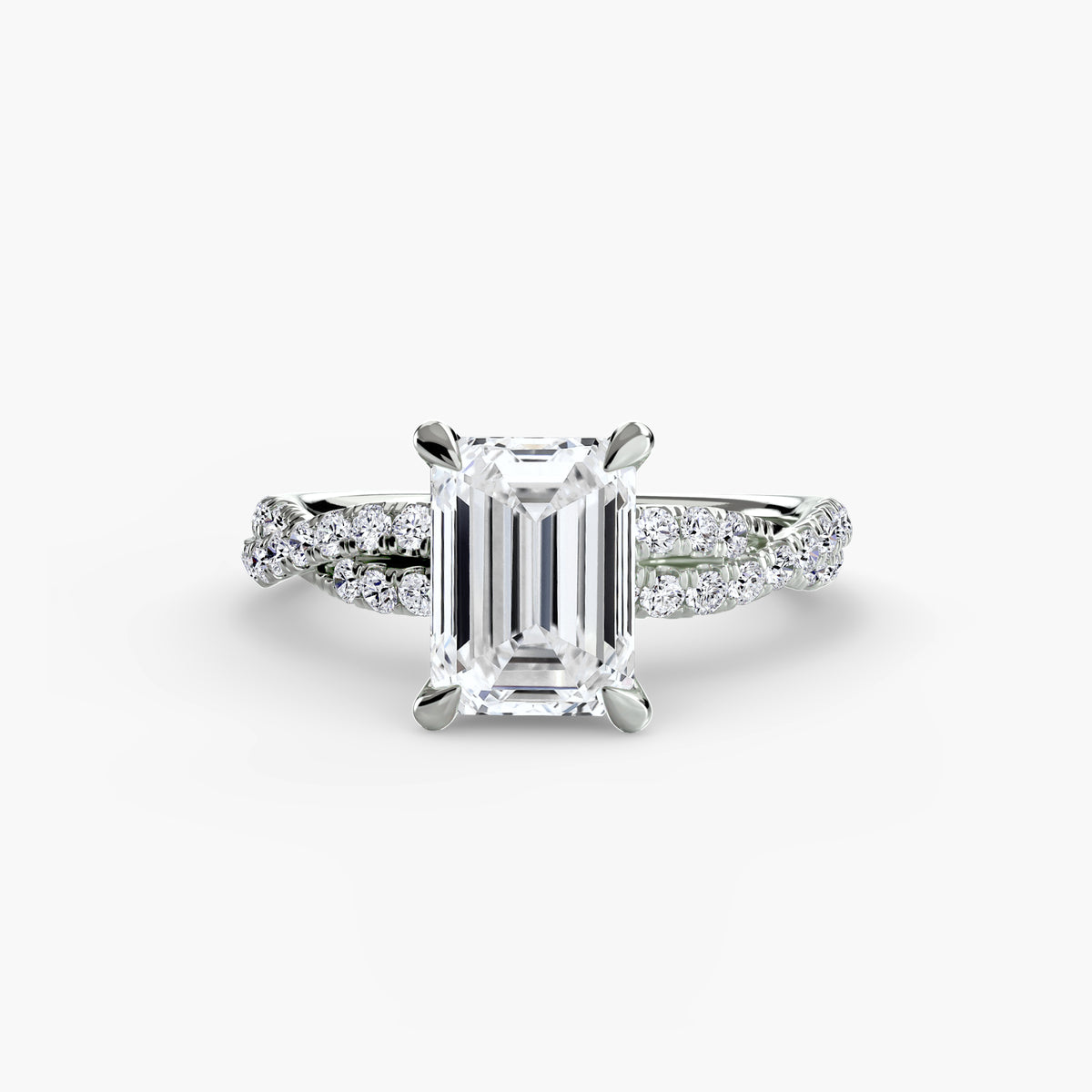 The Twisted Pavé Solitaire – Ringfassung / Ring setting