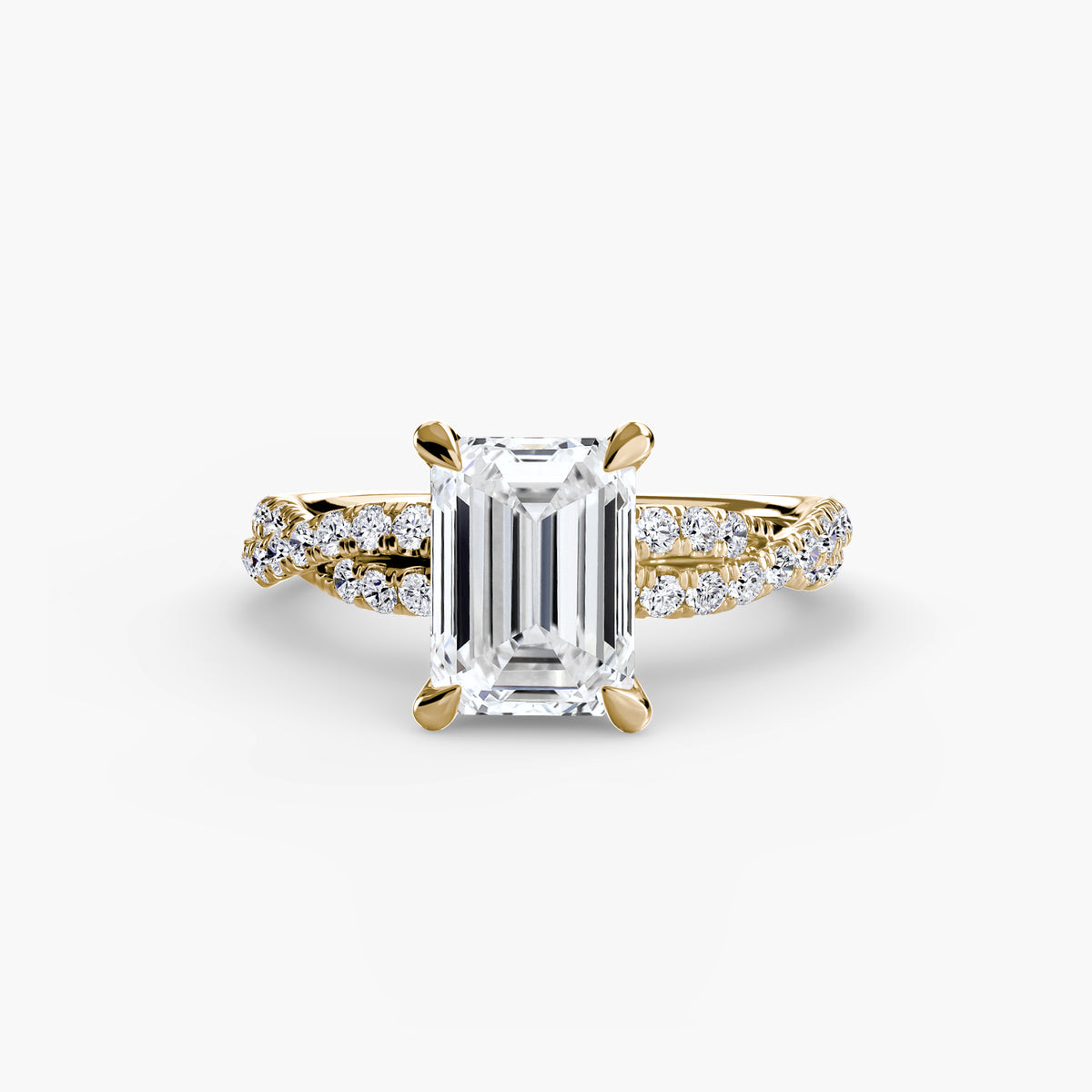 The Twisted Pavé Solitaire – Ringfassung / Ring setting