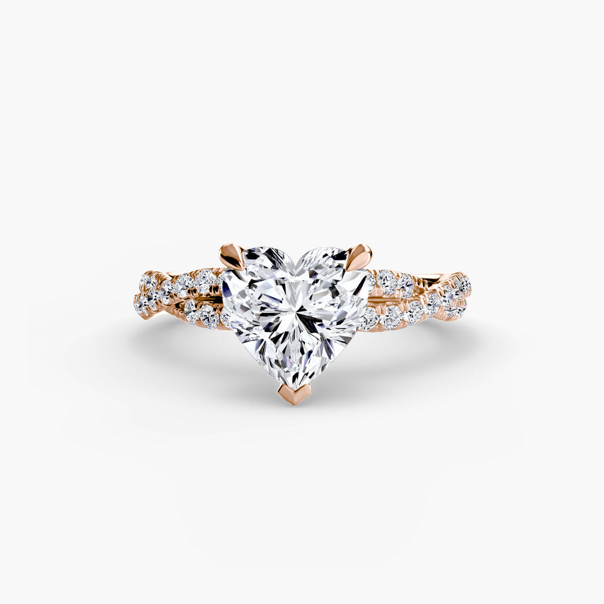 The Twisted Pavé Solitaire – Ringfassung / Ring setting