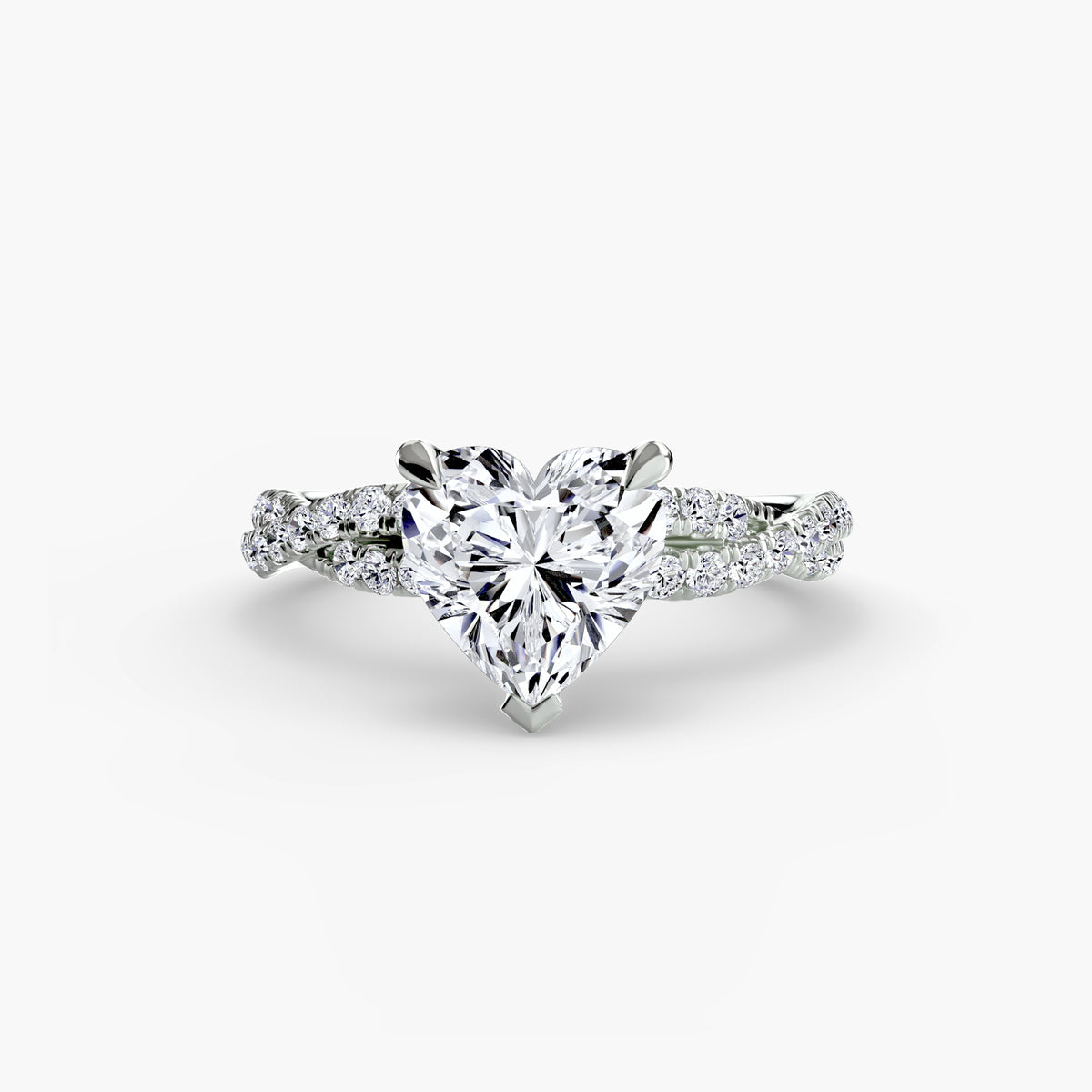 The Twisted Pavé Solitaire – Ringfassung / Ring setting