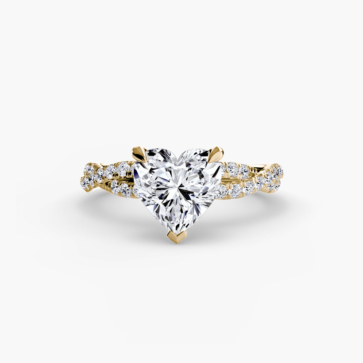 The Twisted Pavé Solitaire – Ringfassung / Ring setting