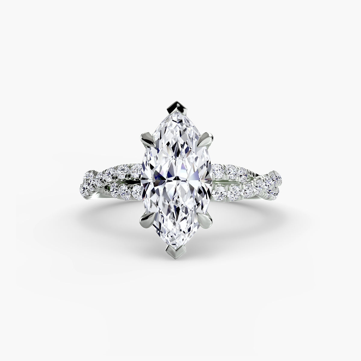 The Twisted Pavé Solitaire – Ringfassung / Ring setting