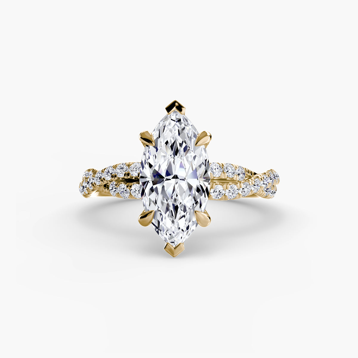 The Twisted Pavé Solitaire – Ringfassung / Ring setting