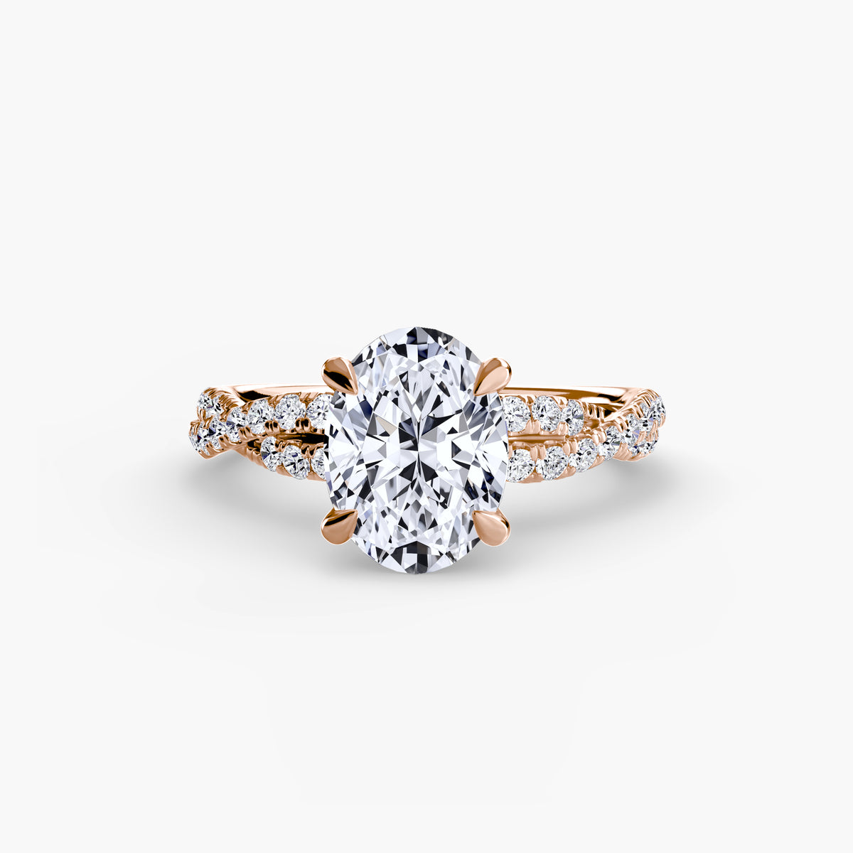 The Twisted Pavé Solitaire – Ringfassung / Ring setting