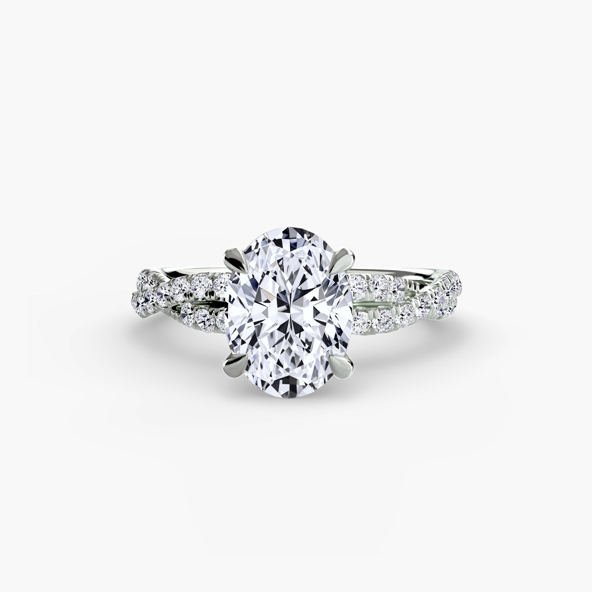 The Twisted Pavé Solitaire – Ringfassung / Ring setting