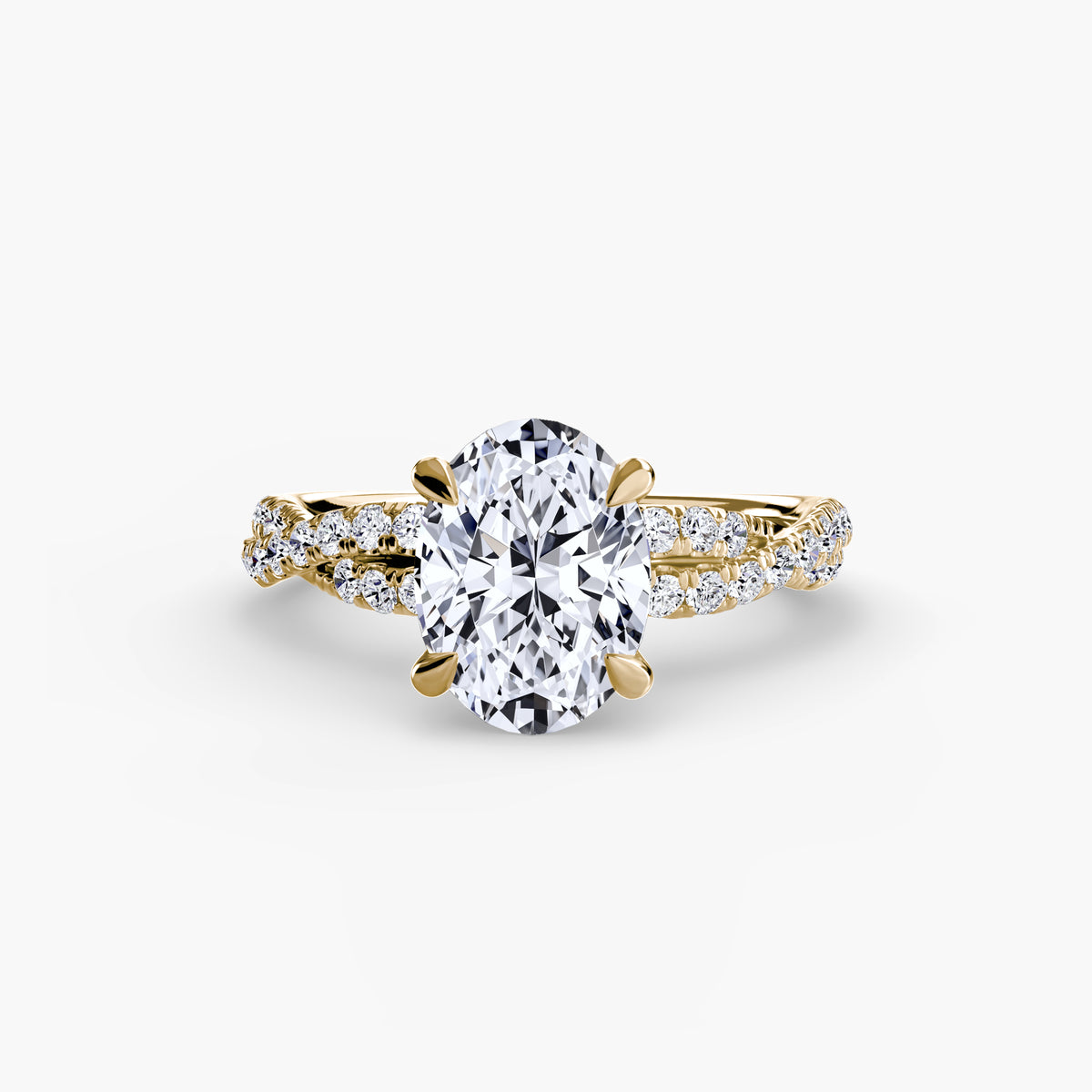 The Twisted Pavé Solitaire – Ringfassung / Ring setting