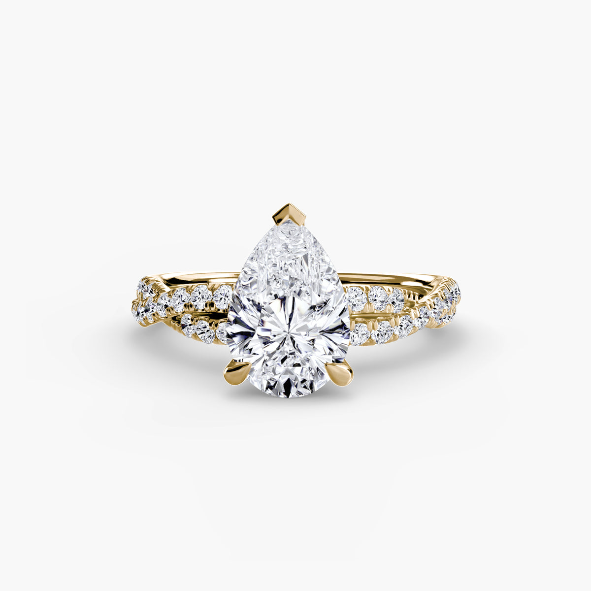 The Twisted Pavé Solitaire – Ringfassung / Ring setting