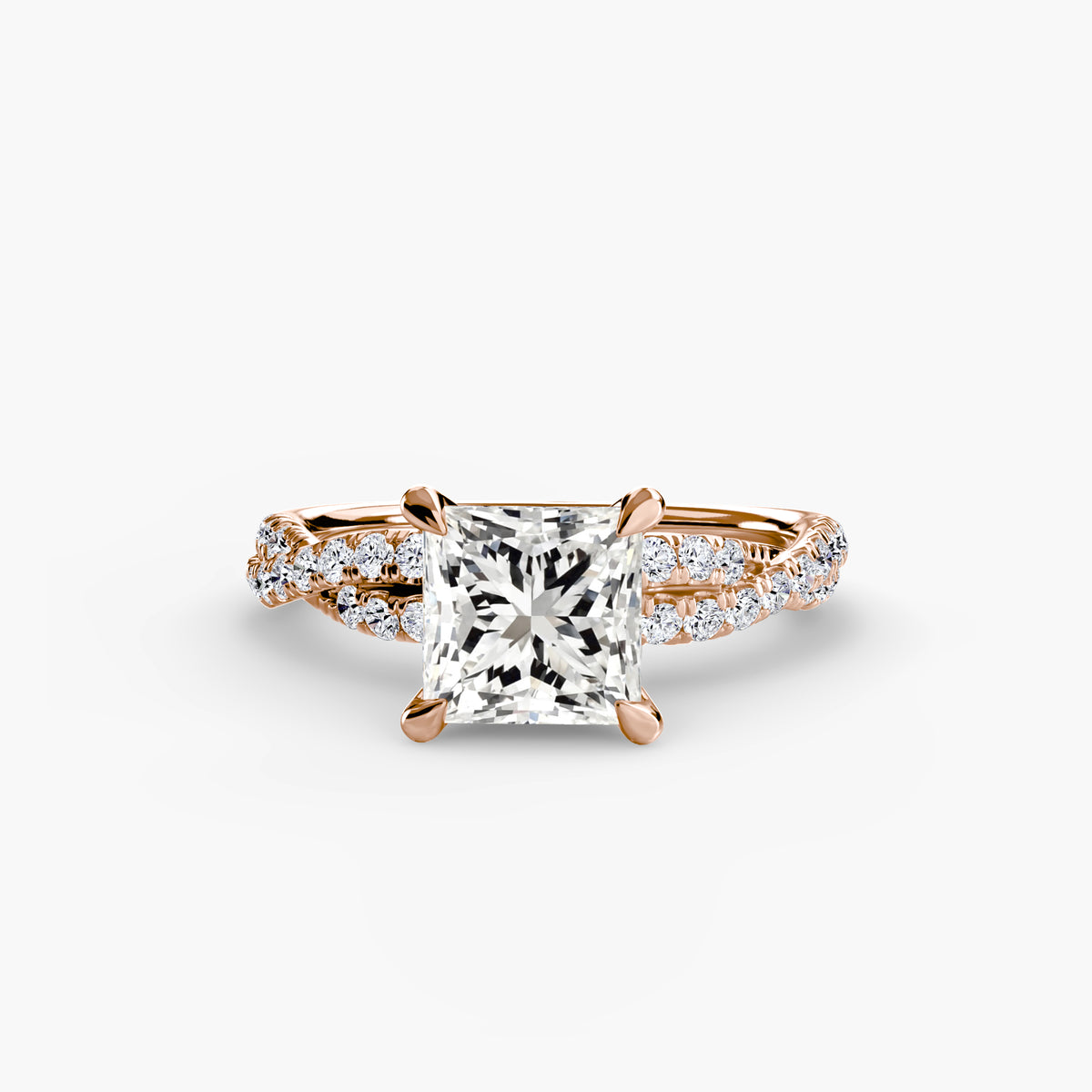 The Twisted Pavé Solitaire – Ringfassung / Ring setting