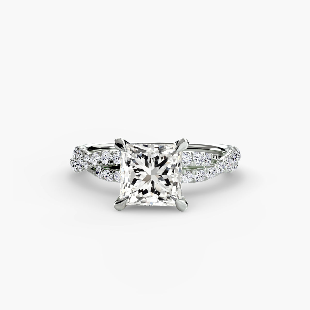 The Twisted Pavé Solitaire – Ringfassung / Ring setting