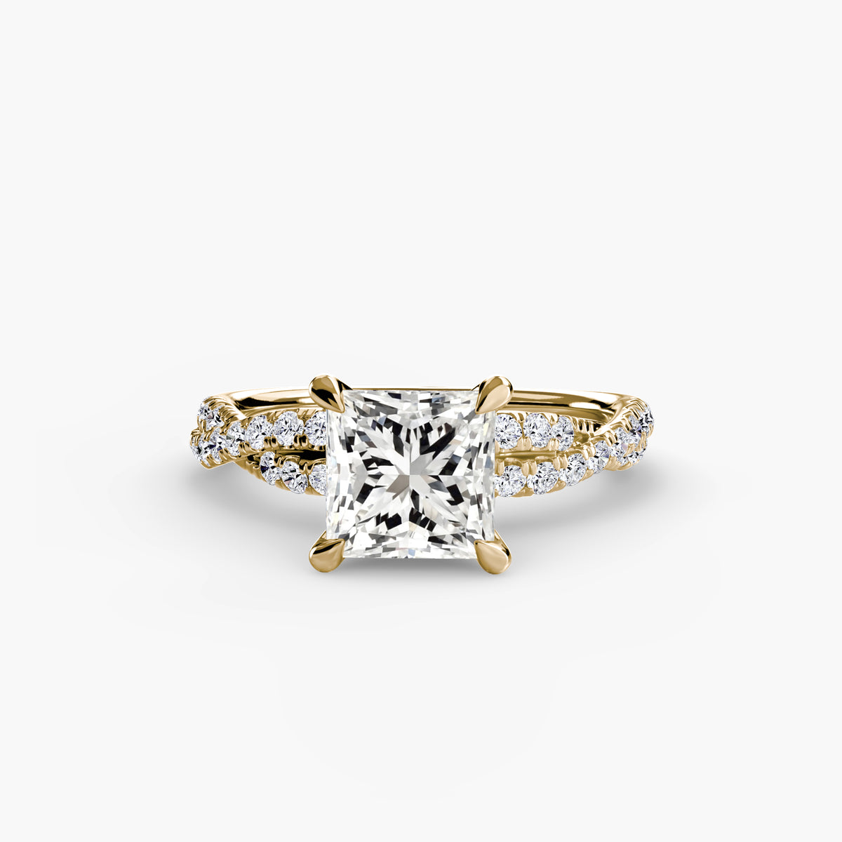 The Twisted Pavé Solitaire – Ringfassung / Ring setting