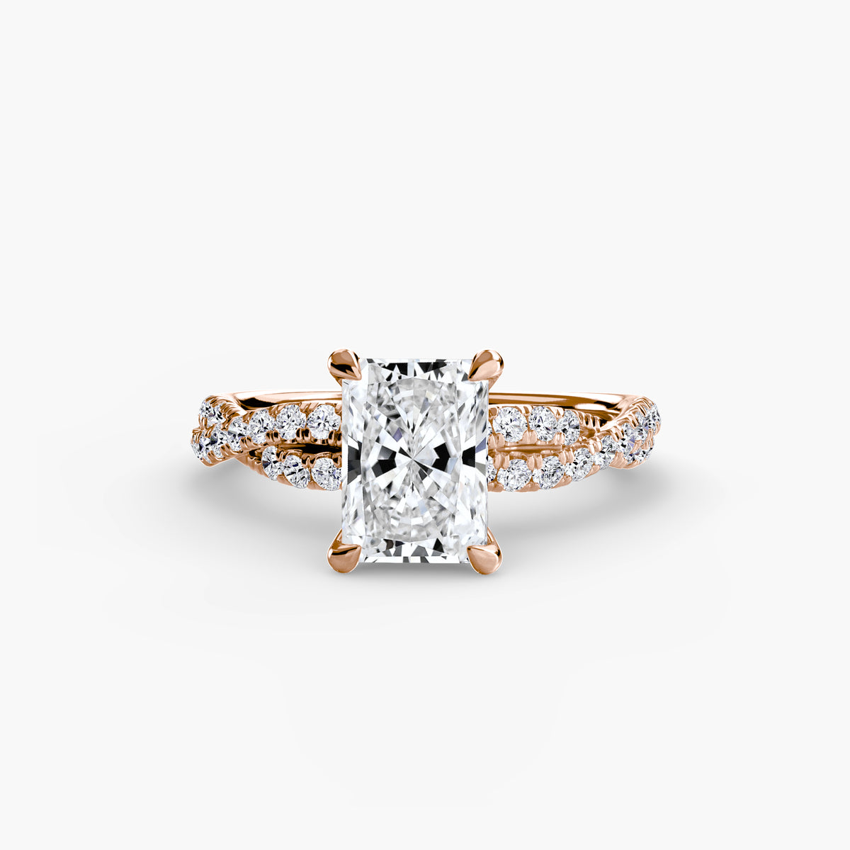 The Twisted Pavé Solitaire – Ringfassung / Ring setting