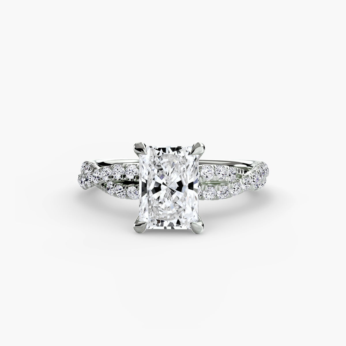 The Twisted Pavé Solitaire – Ringfassung / Ring setting