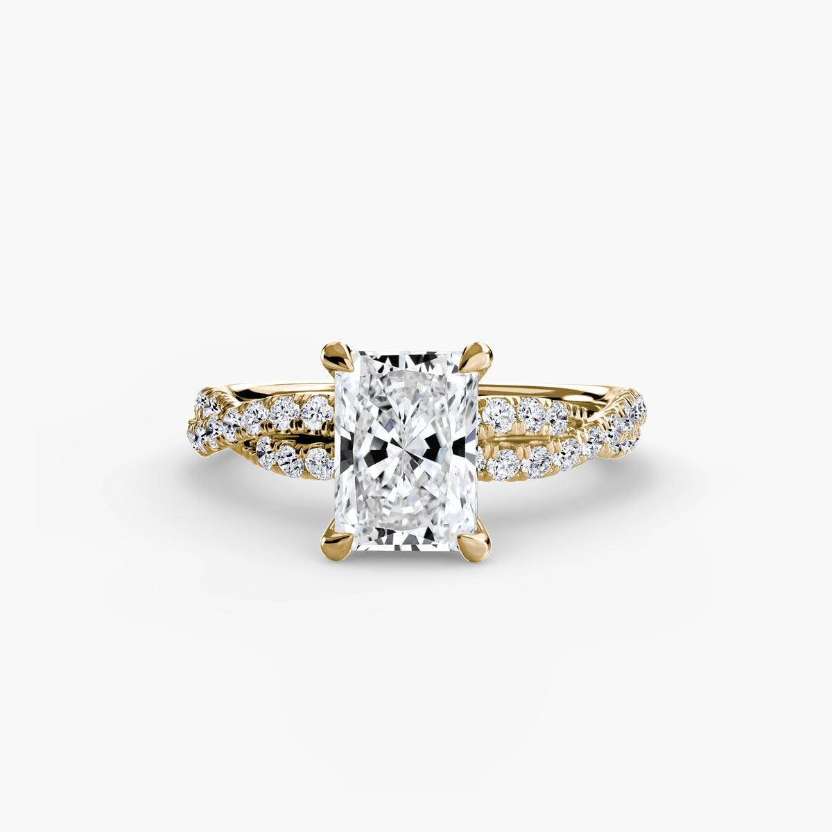 The Twisted Pavé Solitaire – Ringfassung / Ring setting
