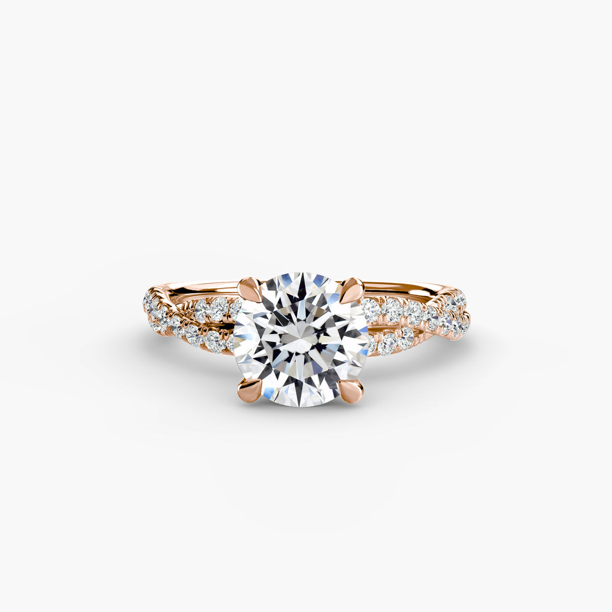 The Twisted Pavé Solitaire – Ringfassung / Ring setting