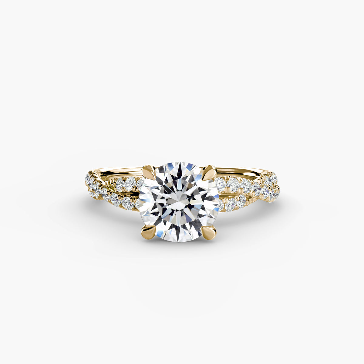 The Twisted Pavé Solitaire – Ringfassung / Ring setting