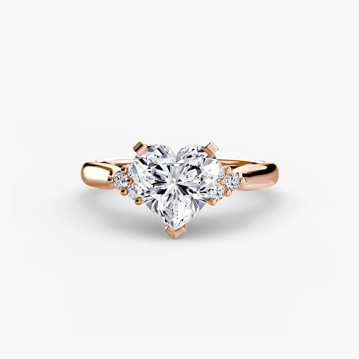 Solitaire with Cluster Shoulders 2 – Ringfassung / Ring setting