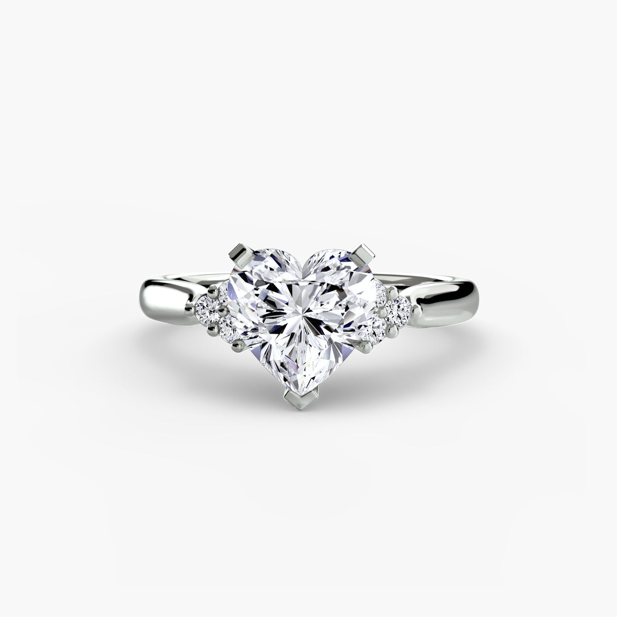 Solitaire with Cluster Shoulders 2 – Ringfassung / Ring setting
